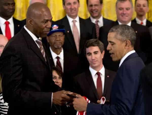 Thurl Bailey and Barack Obama